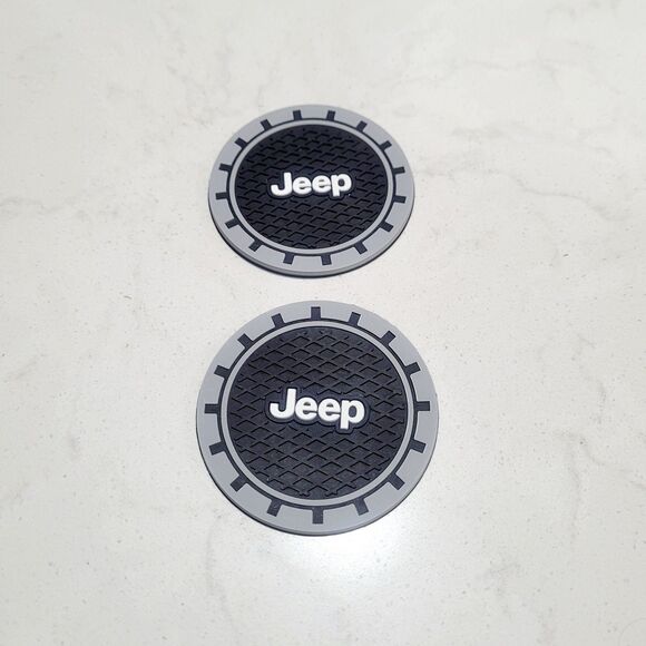 Jeep Logo Cup Holder Coaster Universal New Free Shipping Silicone Non Slip - Picture 3 of 8
